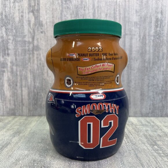 Kraft Peanut Butter Glass Coin Jar New York Rangers 2002 Piggy Bank - Picture 3 of 11